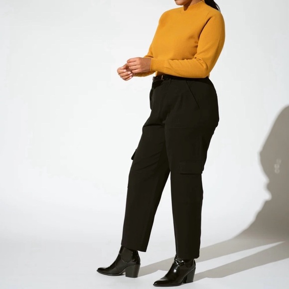 Universal Standard Karlee Stretch Cotton Twill Cargo Pants Black Size 18-20 NWT - Picture 11 of 11